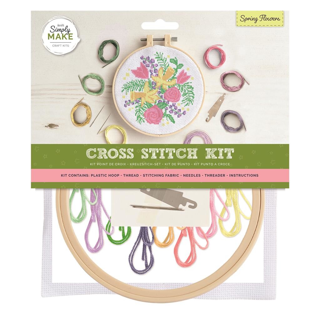 Cross Stitch Kit Spring Flowers Cotswold Sewing Centres